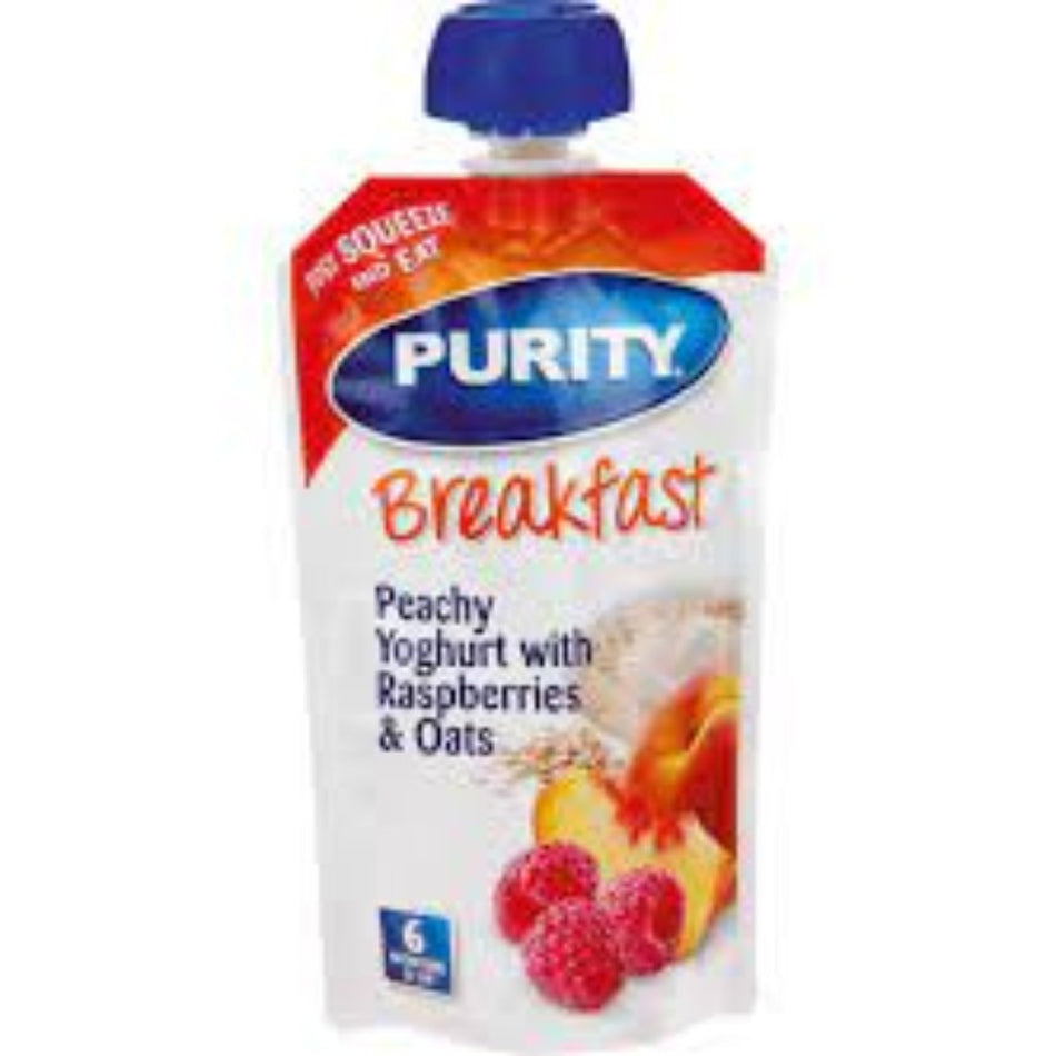 Purity Baby Food Peachy Yoghurt with Raspberries & Oats 110ML