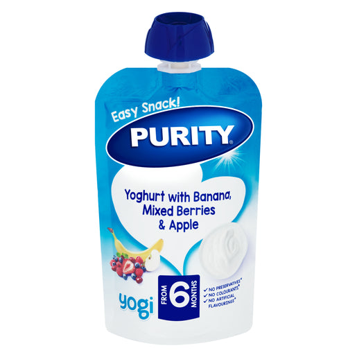Purity Pouch With Yoghurt, Banana & Mixed Berries 110ML