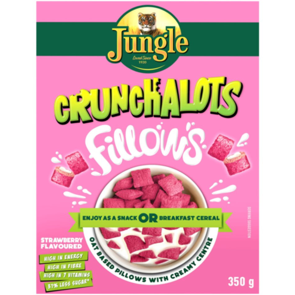 Jungle Cereal Crunchalots Strawberry Fillows 350G