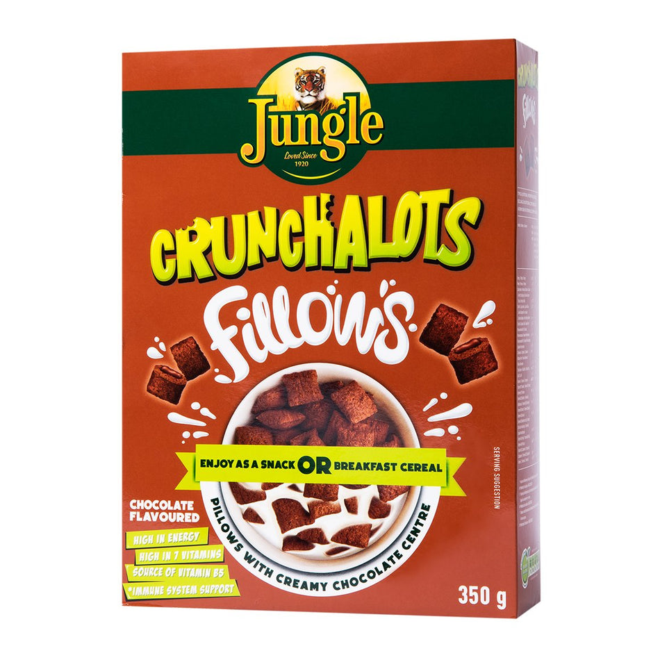 Jungle Cereal Crunchalots Chocolate Fillows 350G