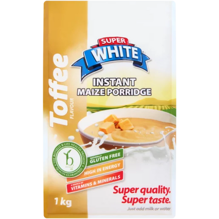 Super White Instant Porridge 1KG Toffee