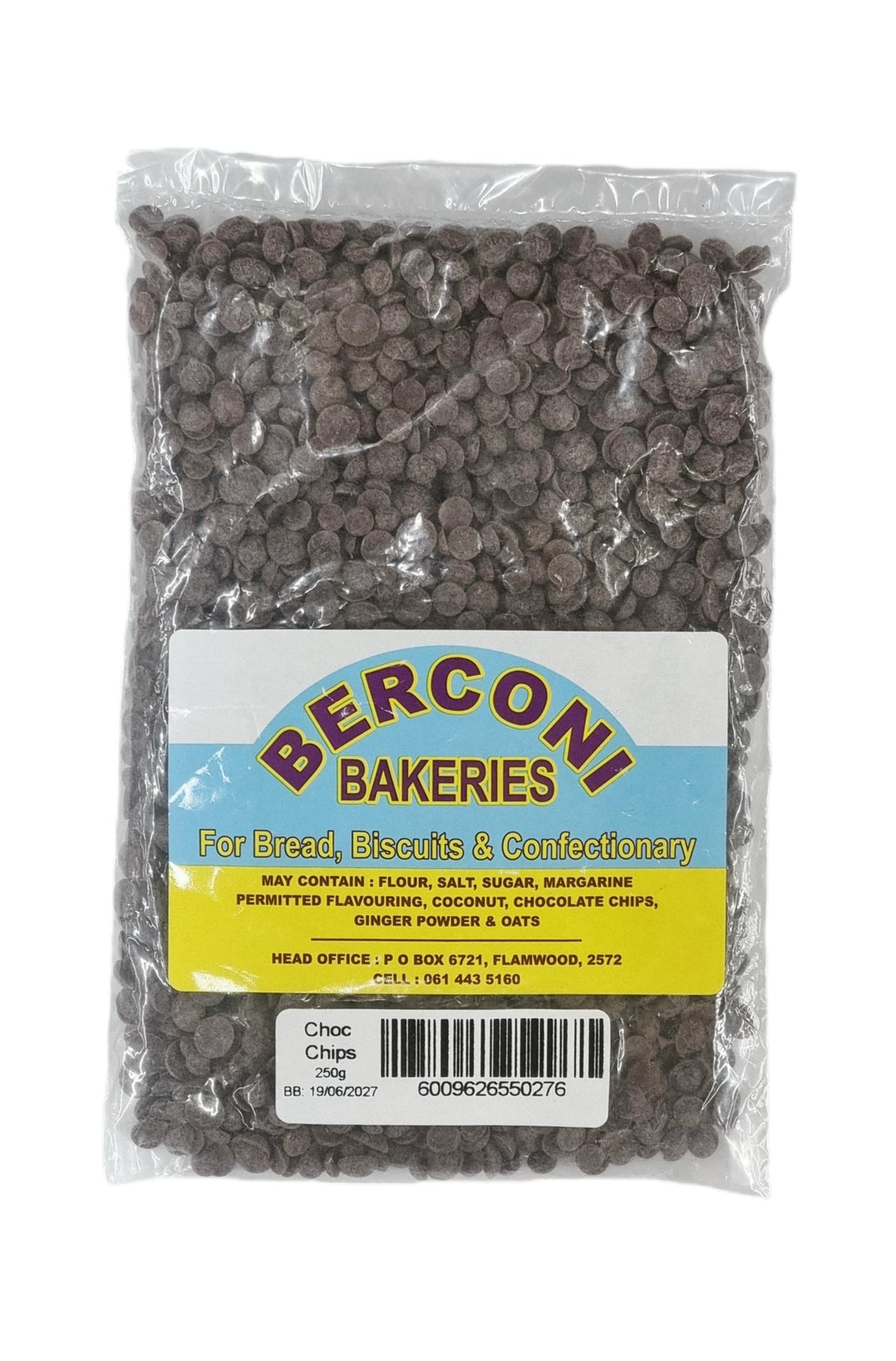 Berconi Biscuits Choc Chip 250G