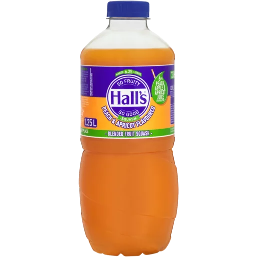 Hall's Fruit Juice Concentrate Peach & Apricot 1.25L -