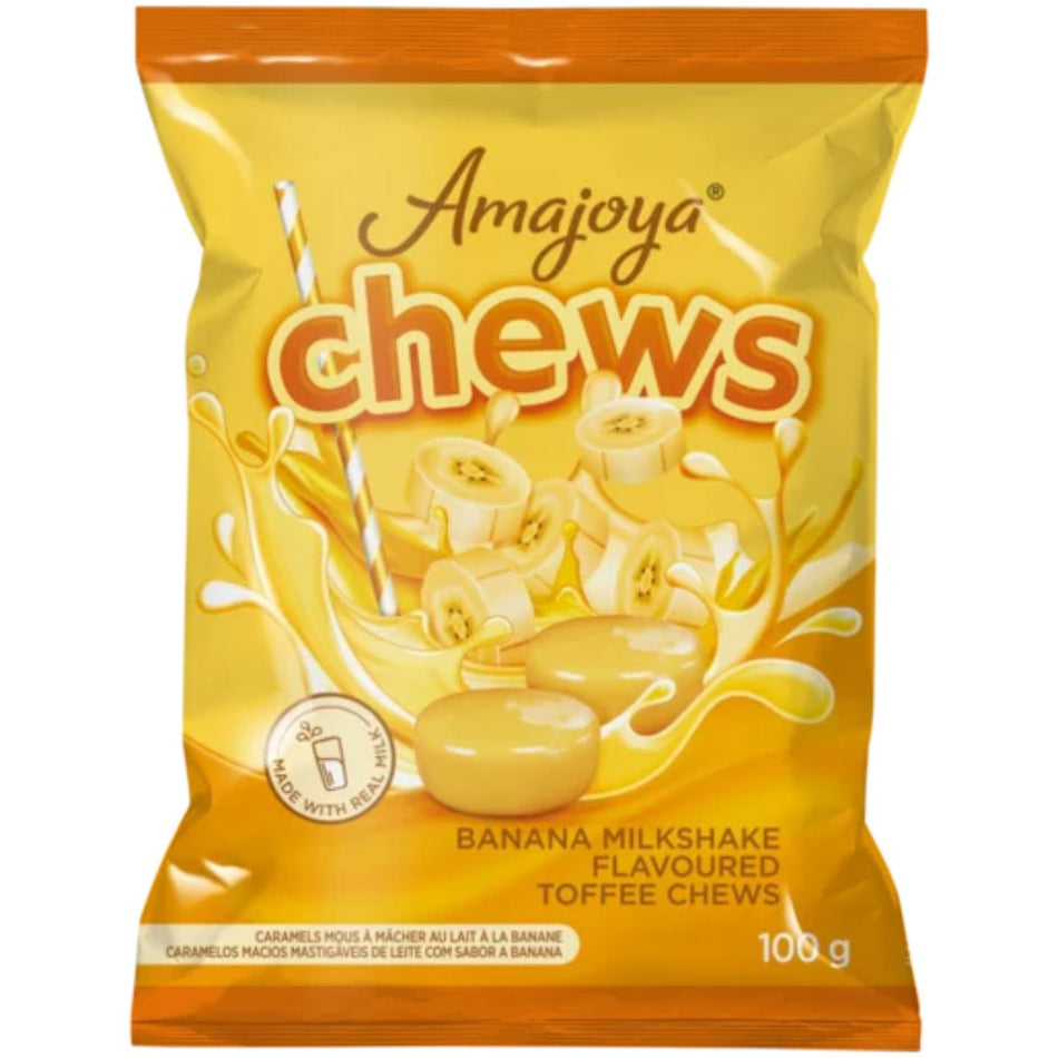 Amajoya Banana Milkshake Flavoured Toffee Chews 100G