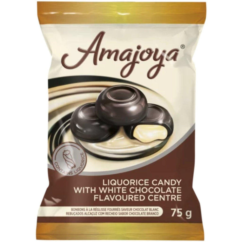 Amajoya Liquorice Candy With White Chocolate Flavoured Centre