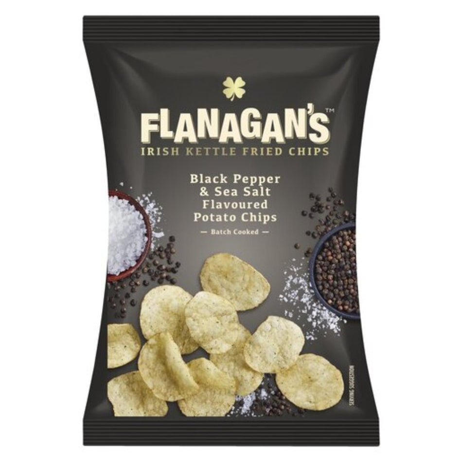 Flanagans Potato Chips Black pepper 120G