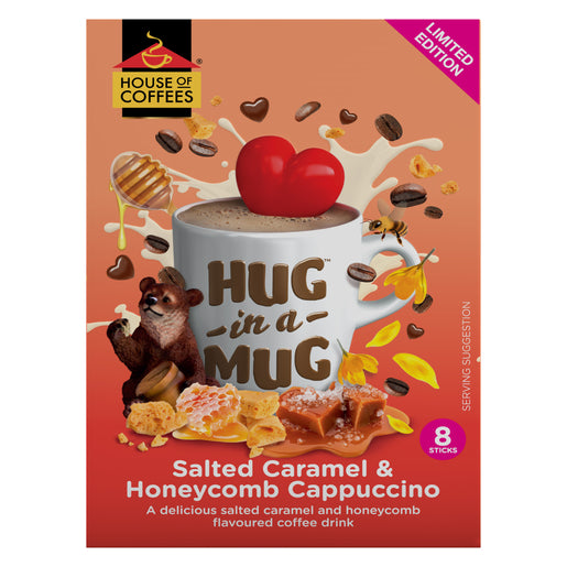 Hug IN A Mug Salted Caramel & Honeycomb Cappuccino 8 x 24G -
