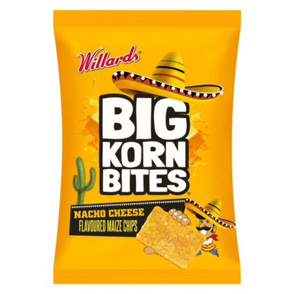 Willards Big Korn Bites Nacho Cheese 120G