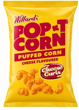Willards Puffed Pop T Corn Cheese 80g