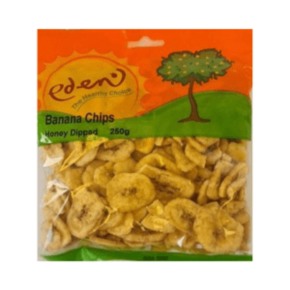Eden Banana Chip Honey Dipped 250G -
