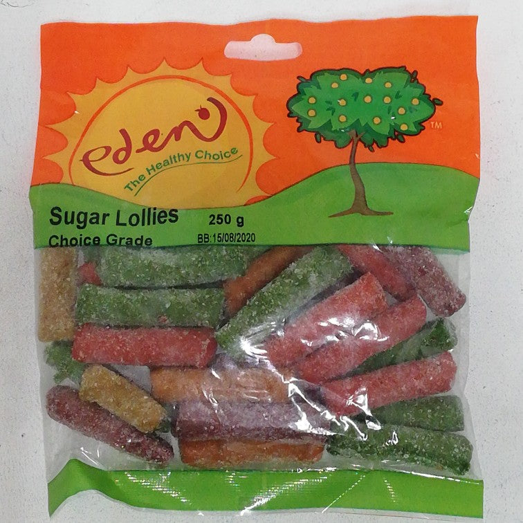 Eden Sugar Lollies 250G -
