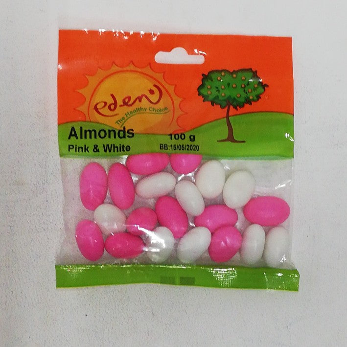 Eden Almonds Pink & Whites 100G -