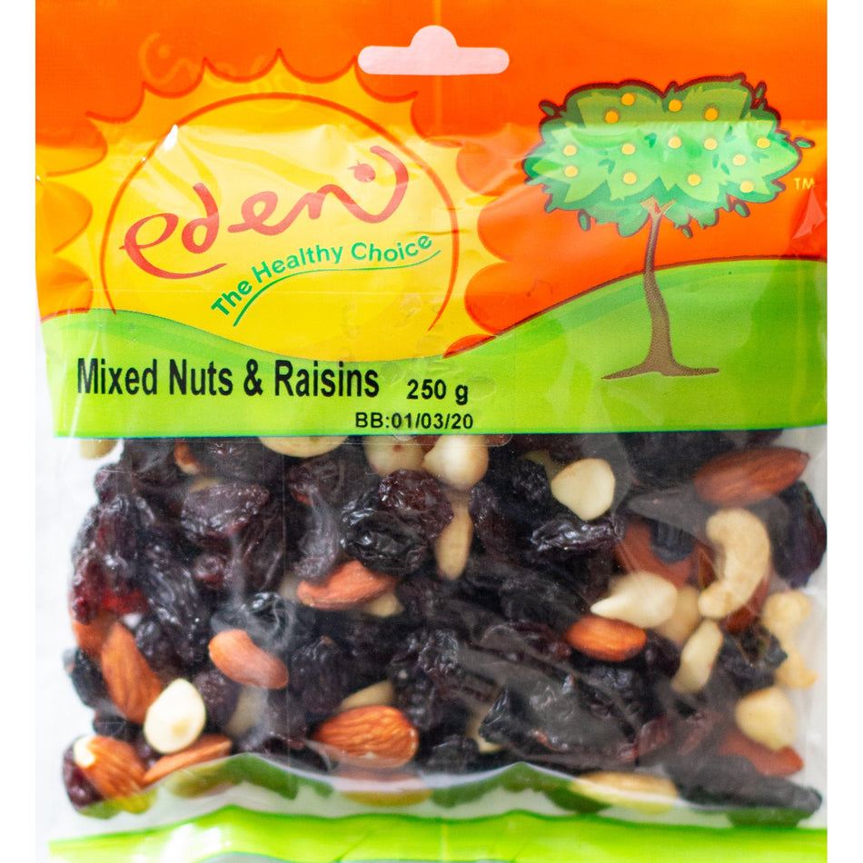 Eden Mixed Nuts & Raisins 250G -