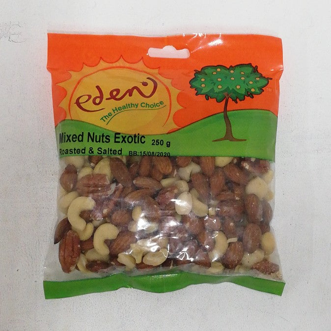 Eden Mixed Nuts Exotic Redskin Roasted & Salted 250G -