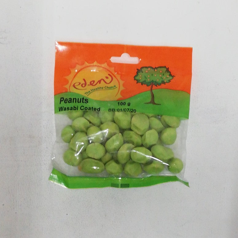 Eden Peanuts Wasabi Coated 100G -