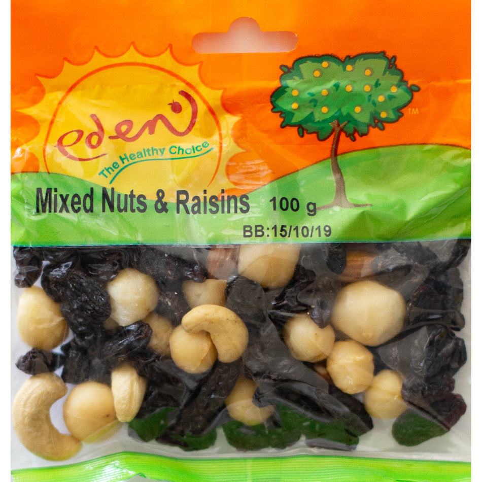 Eden Mixed Nuts & Raisins 100G -