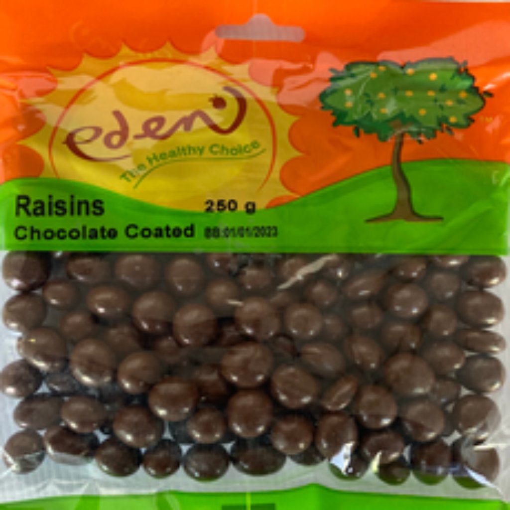 Eden Raisins Chocolate Coated 250G -
