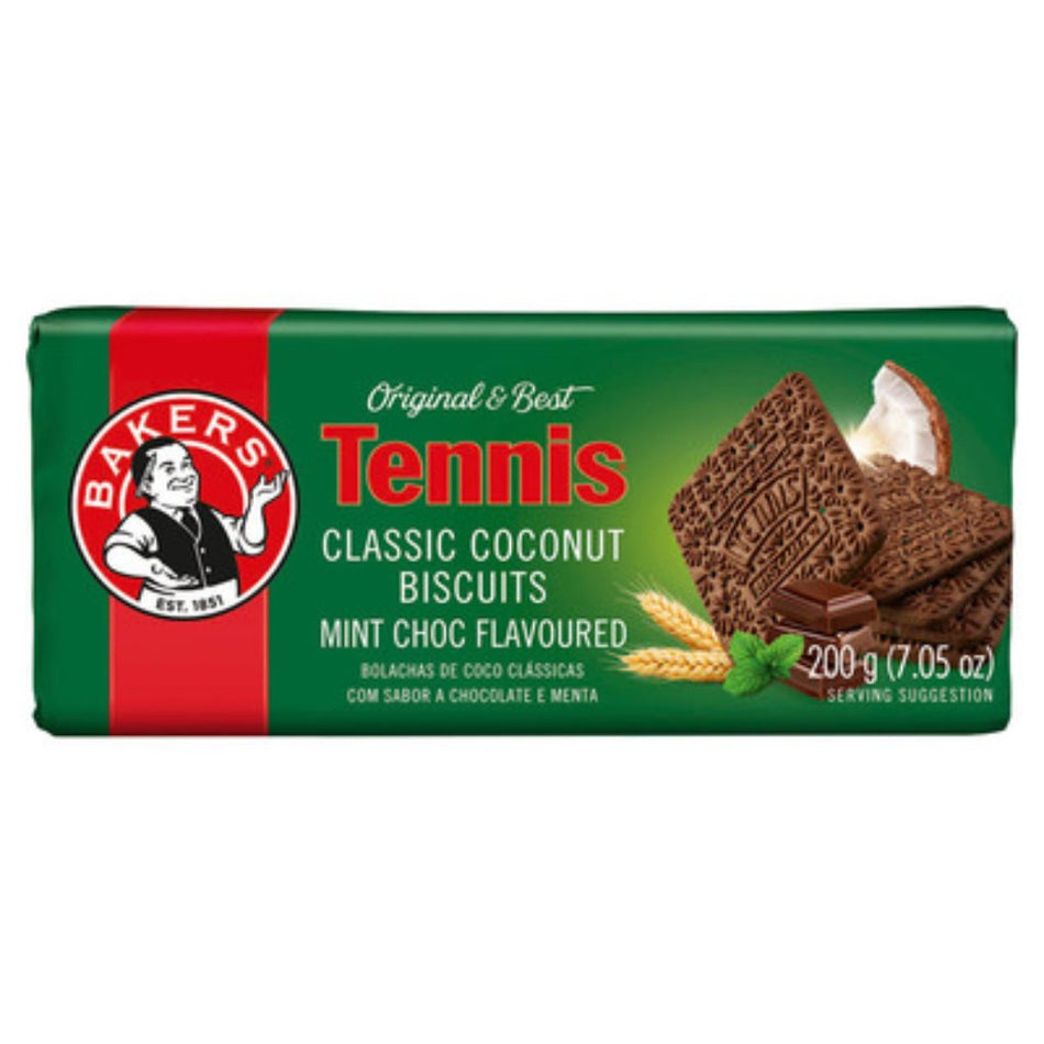 Bakers Biscuits Tennis Mint Choc 200G