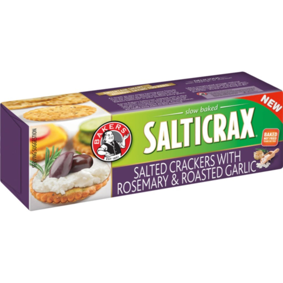 Bakers Salticrax Rosemary & Roasted Garlic 200G
