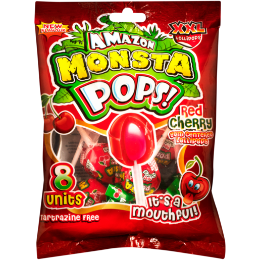 Amazon Lollipops Red Cherry 8'S -