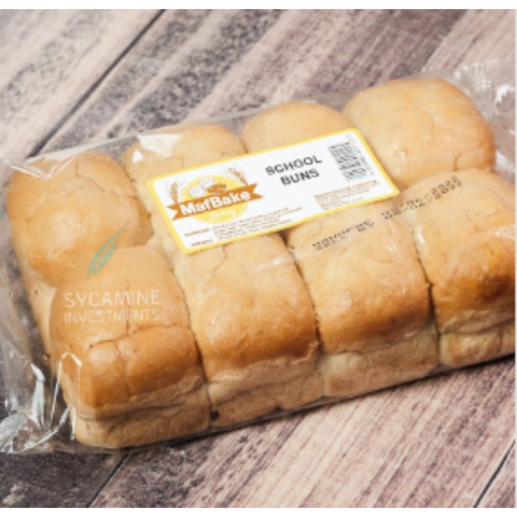 Mafbake School Buns White 8'S -