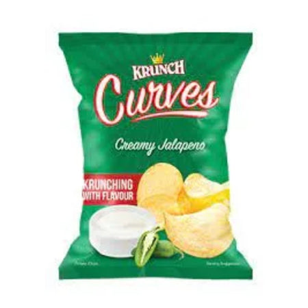 Krunch Curves Potato Chips 30G Creamy Jalapeno