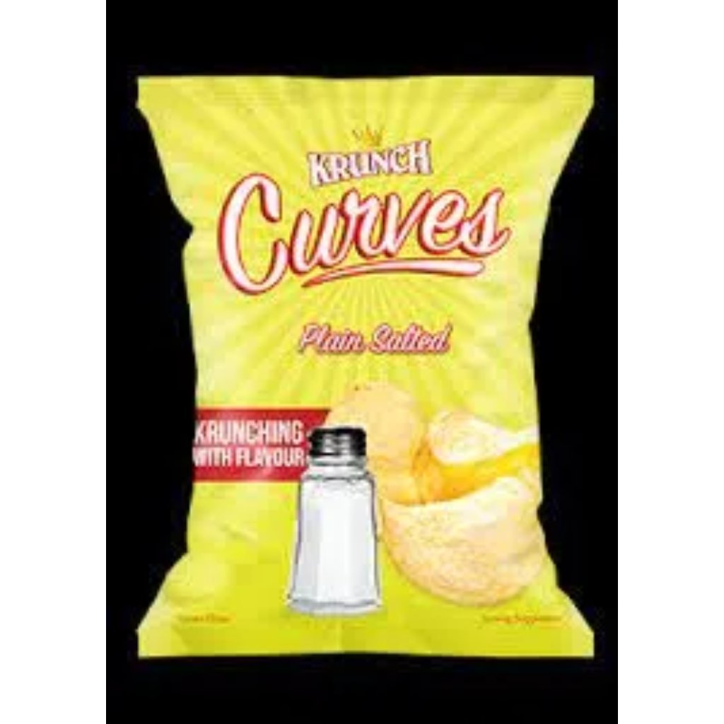 Krunch Curves Potato Chips 30G Plain Salted