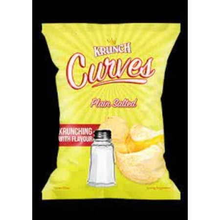 Krunch Curves Potato Chips 30G Plain Salted