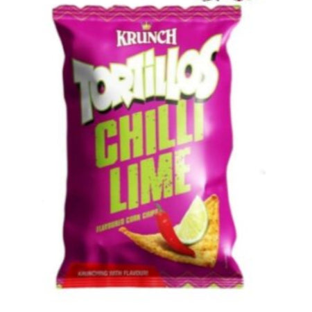 Krunch Tortillos Corn Chips 145G Chilli Lime