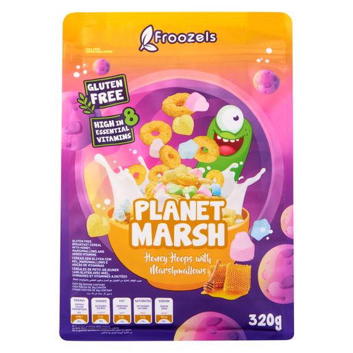 Froozels Planet Marsh Honey Hoops With Marshmallows 320g