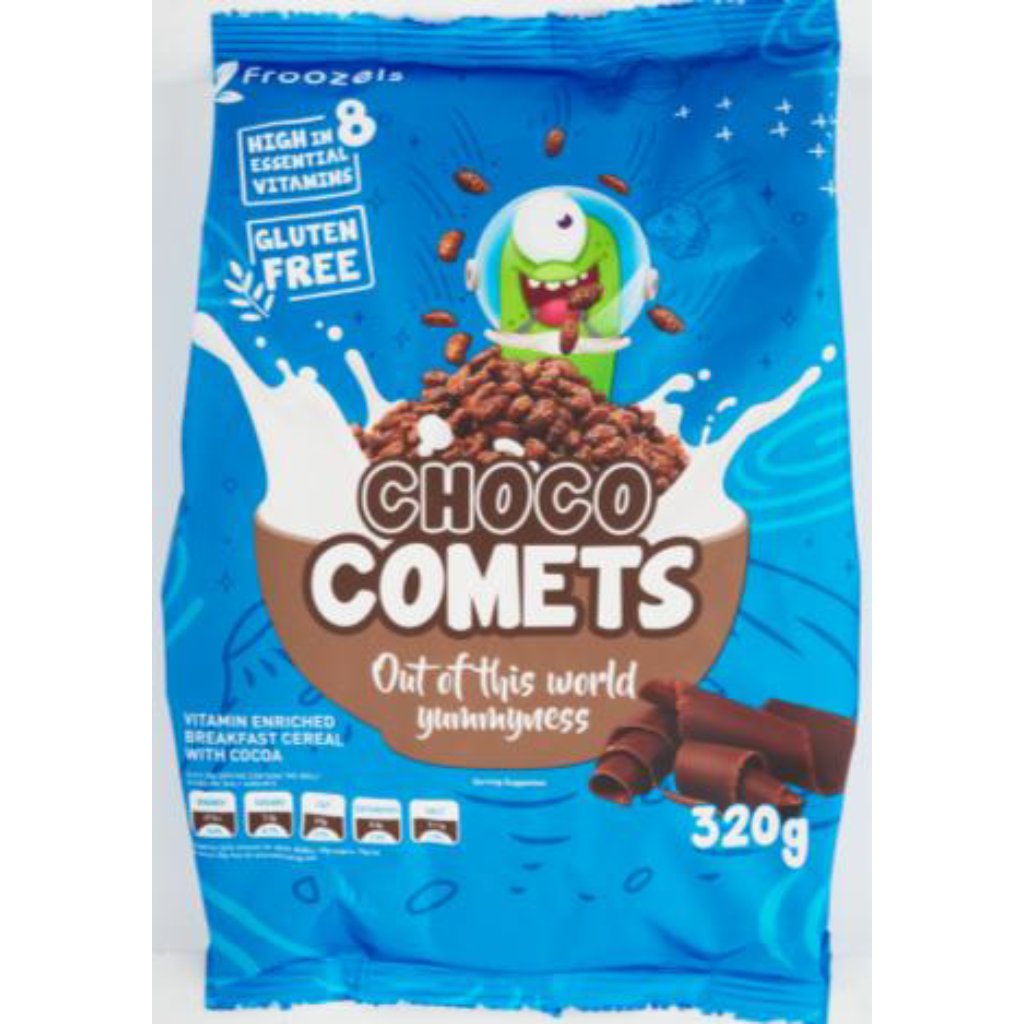 Froozels Cereal Comets 320G Chocolate