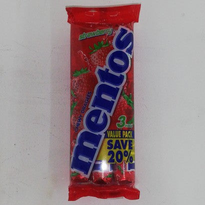 Mentos Sweets Strawberry 3 Pack