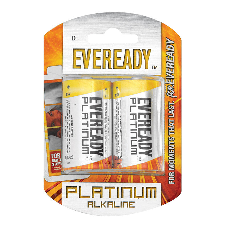 Eveready Battery Platinum Alkaline D 2'S