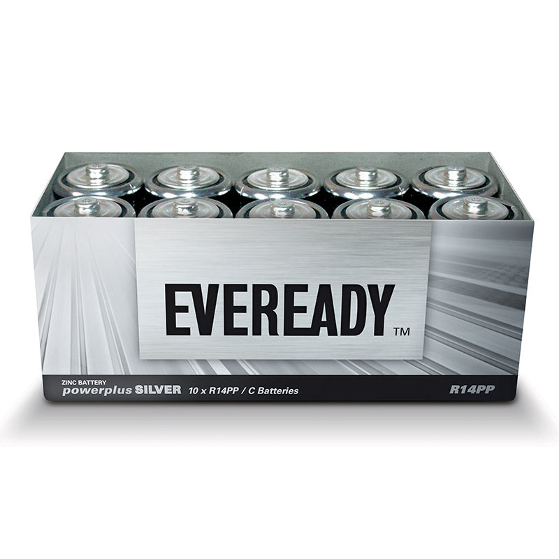 Eveready Battery Powerplus Silver Zinc C 1'S