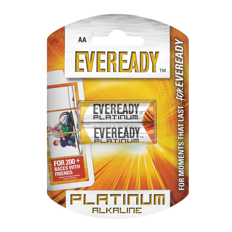 Eveready Battery Platinum Alkaline AA 2'S