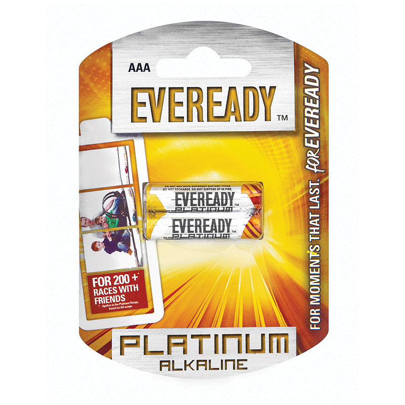 Eveready Battery Platinum Alkaline AAA 2'S