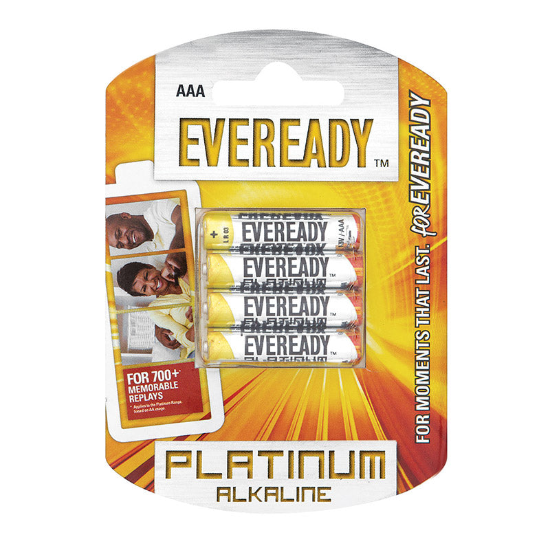 Eveready Battery Platinum Alkaline AAA 4'S