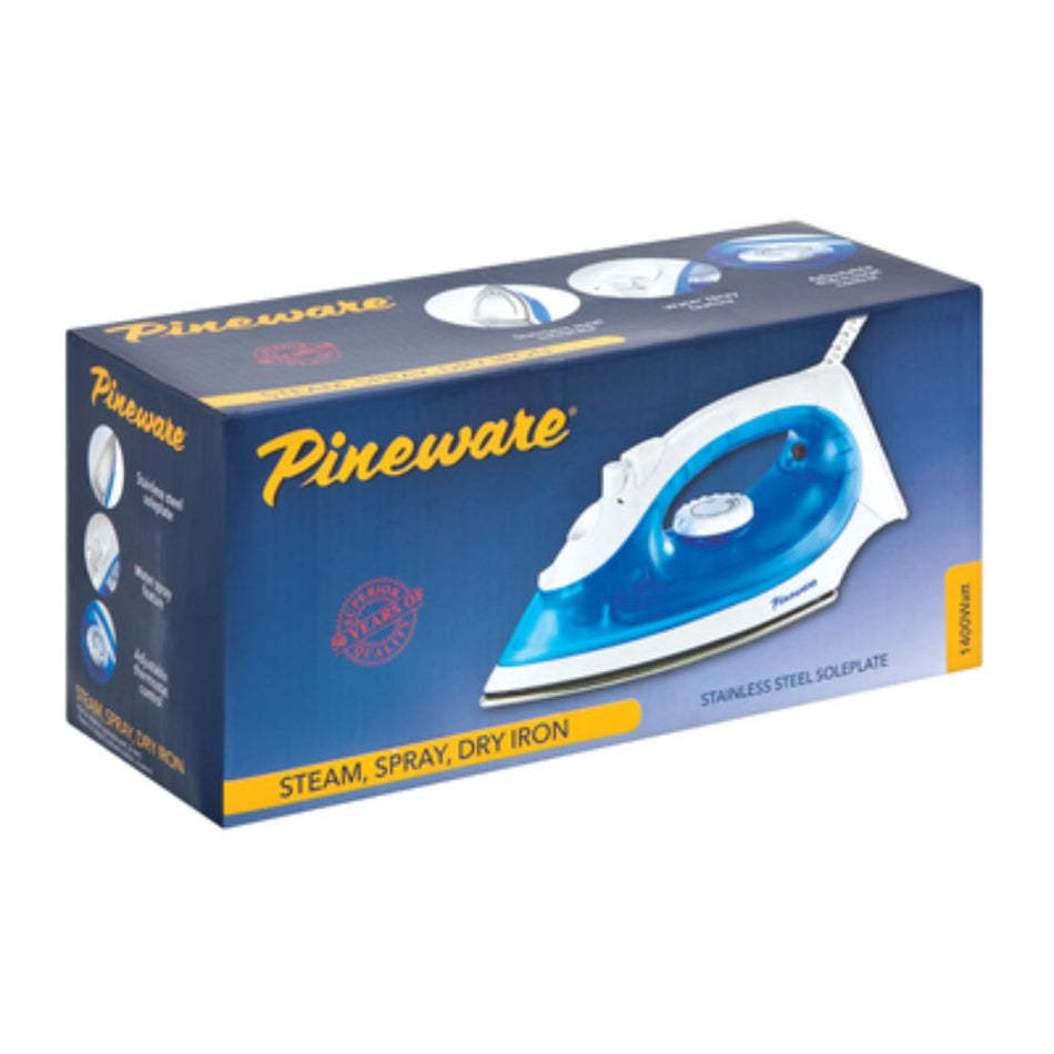 Pineware 1400W Steam & Spray Iron 1'S