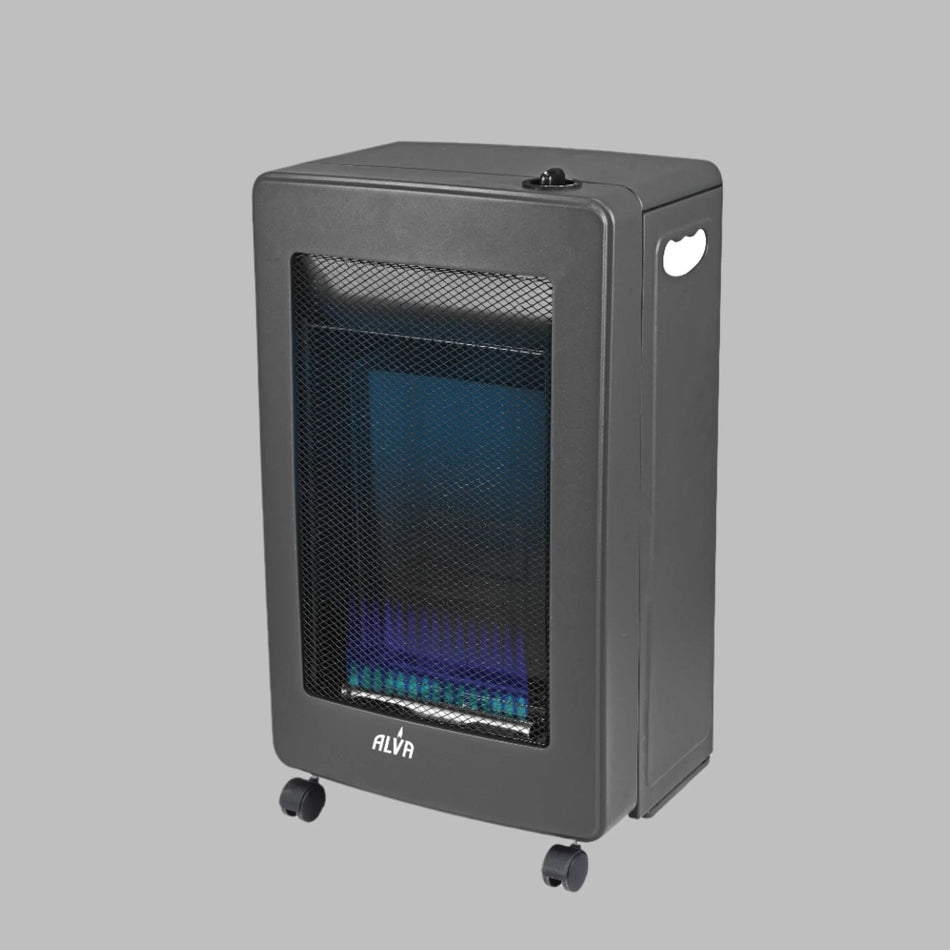 Alva Blue Flame Roll About Gas Heater Black