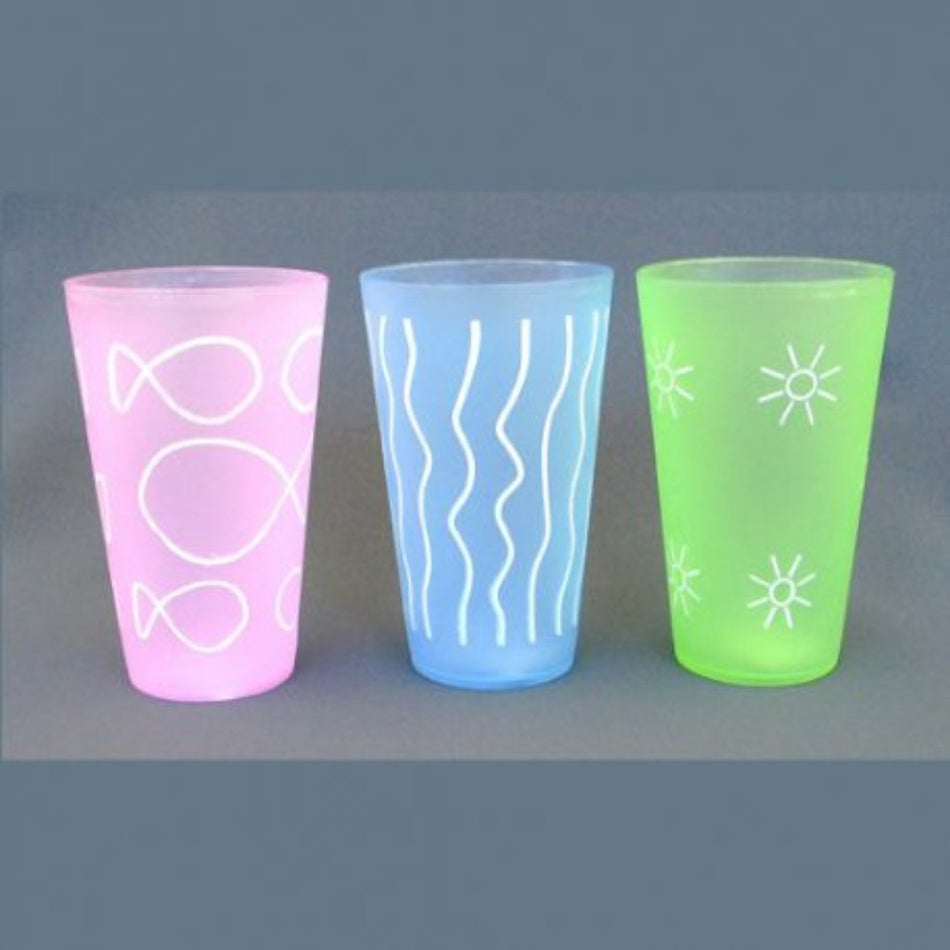 Premier Housewares Funky Frosted Tumblers 450ML