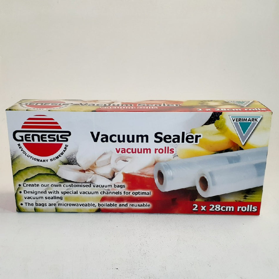 Genesis Vacuum Sealer Rolls 2 Pack 28CMx5M -