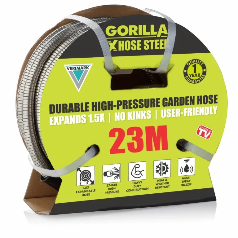 Gorilla X-Hose High Pressure Steel Hose Pipe 23m