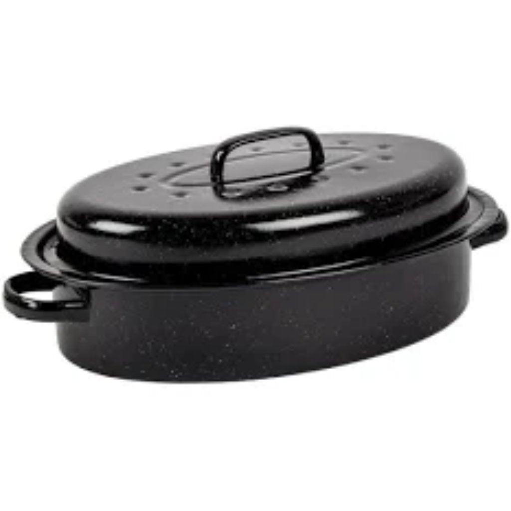 Kaufmann Oval Enamel Coated Pan + Lid 5L -
