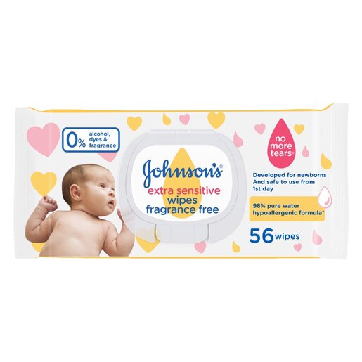 Johnson&Johnson Wipes Baby Extra Sensitive 56 Pack -