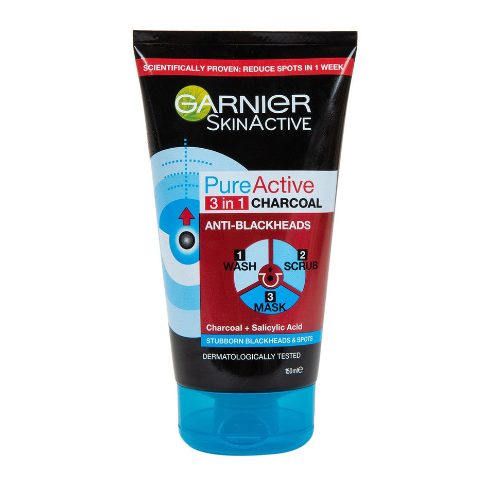 Garnier Face Wash Pure Active 3-in-1 Charcoal 150ML