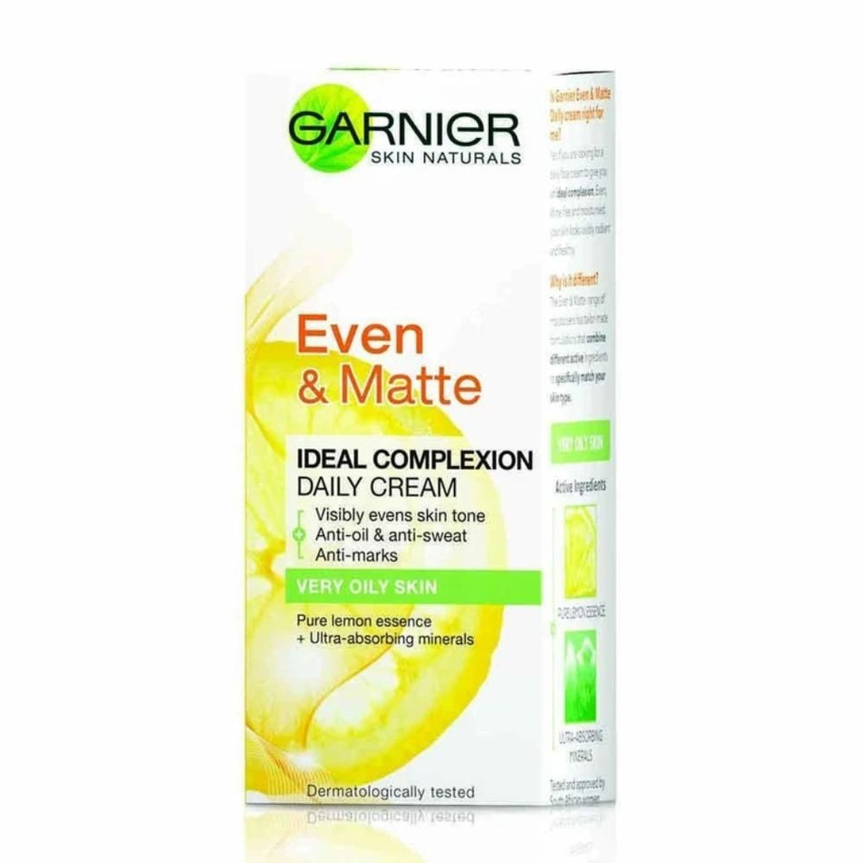 Garnier Face Cream Even & Matte Very Oily Skin 40ML
