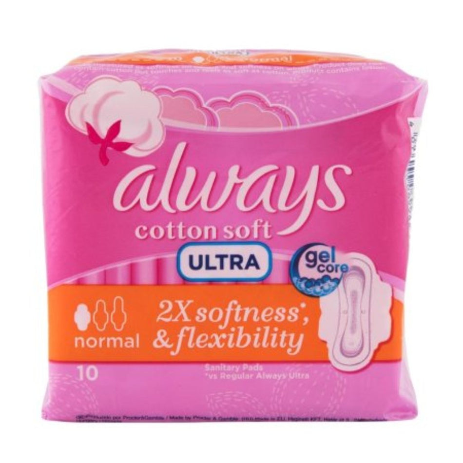 10'S Always Sanitary Pads Ultra Soft Normal