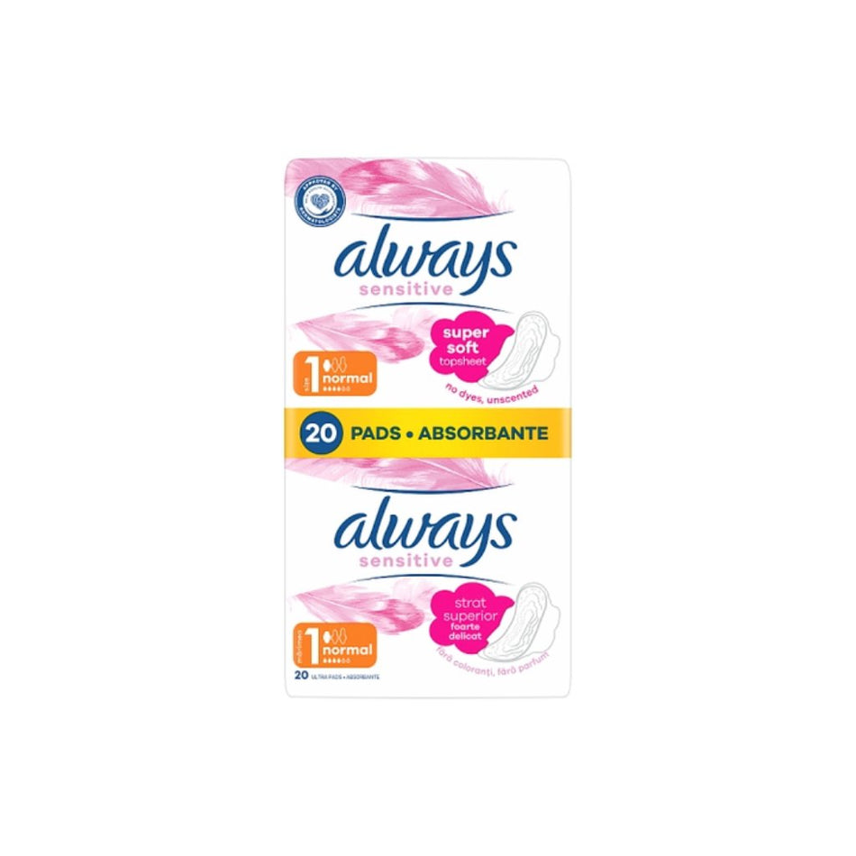 20'S Always Sanitary Pads Ultra Sensitive normal