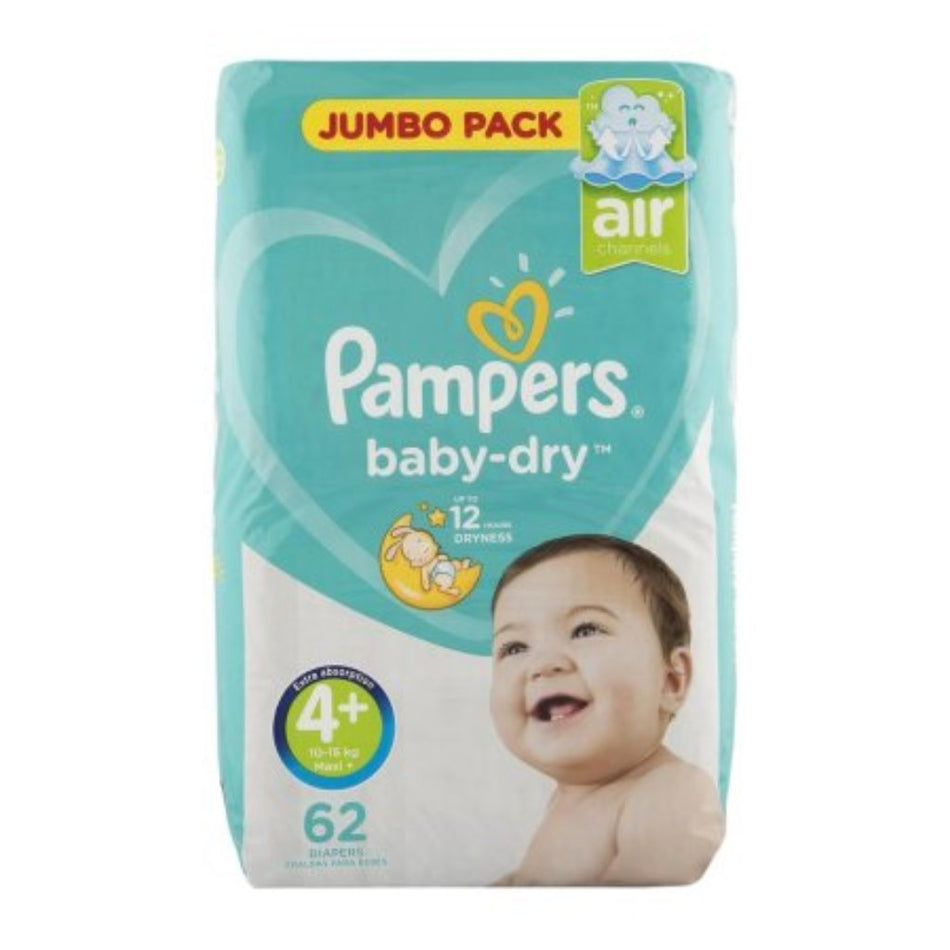 62'S Pampers Nappies Maxi Plus 4