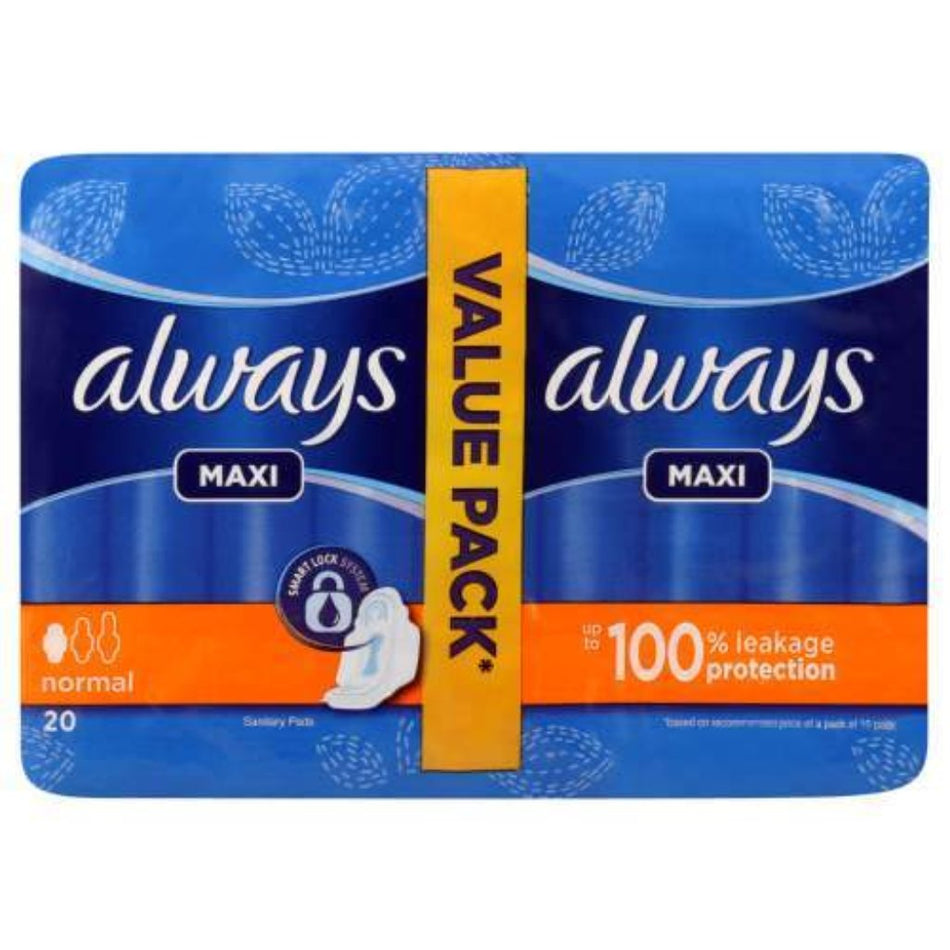 20'S Always Sanitary Pads Normal Maxi Thick